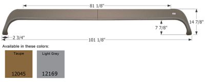 Icon Triple Axle 5th Wheel Fender Skirt for Monaco & Holiday Rambler Models, Brown, FS2045
