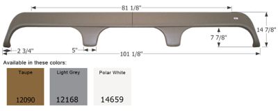 Image showing  Triple Axle 5th Wheel Fender Skirt for Monaco & Holiday Rambler Models, Brown, FS2090
