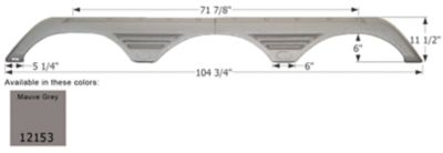 Image showing  Triple Axle Fender Skirt for Forest River Models, Gray, FS2153