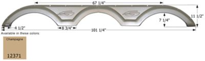 Icon Triple Axle Fender Skirt for Gulf Stream Models, Brown, FS2371