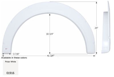 Icon Single Axle Fender Skirt for Fleetwood Flair Models, White, FS1916