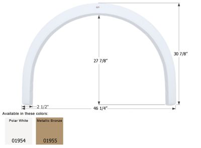 Icon Single Axle Fender Skirt for Fleetwood Bounder Models, White, FS1954
