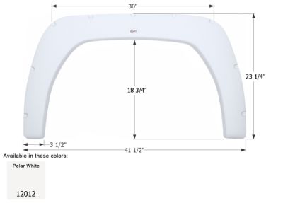 Icon Single Axle Fender Skirt for Fleetwood Storm Models, White, FS2012