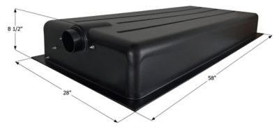 Icon 43 gal. Holding Tank, HT176B-ED, 58 in. x 28 in. x 8-1/2 in., 14694