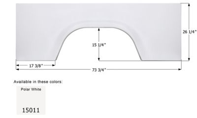 Icon Class A Single Axle Fender Skirt for Winnebago Models, White, FS5011