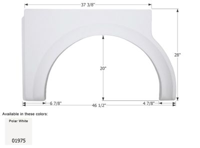 Icon Single Axle Fender Skirt for Damon Daybreak Models, White, FS1975, 1975