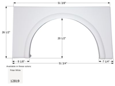 Icon Single Axle Fender Skirt for Damon Daybreak Models, White, FS2818