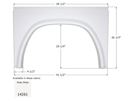Icon Single Axle Fender Skirt for Damon Intruder Models, White, FS4261
