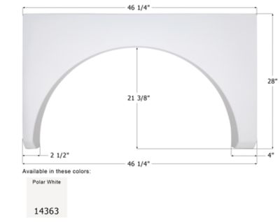 Icon Class A Fender Skirt for Fleetwood Bounder Models, White, FS4363, 14363