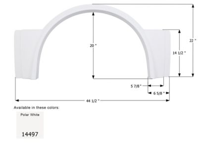 Icon Single Axle Fender Skirt for Born Free Models, White, FS4497