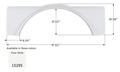 Icon Single Axle Fender Skirt for Born Free Models, White, FS5295