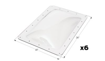 Icon RV Skylight, Clear, 22 in. x 14 in. x 4 in., SL1422, 6-Pack