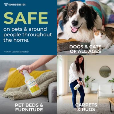 Image showing  Flea, Tick & Mosquito Spray for Dogs, Cats, and Home - with Natural Essential Oils - 16 oz - Lemongrass