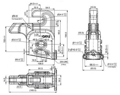 Image showing 5 th ToolTuff Direct Cat 1 Quick-Hitch Lower Hooks. No-Weld-Required Lift-Arm Upgrade Kit