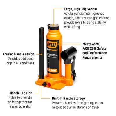 Image showing 5 th GEARWRENCH 2 Ton Hydraulic Bottle Jack