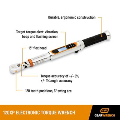 Image showing  1/4 in. 120XP Flex Head Electronic Torque Wrench with Angle