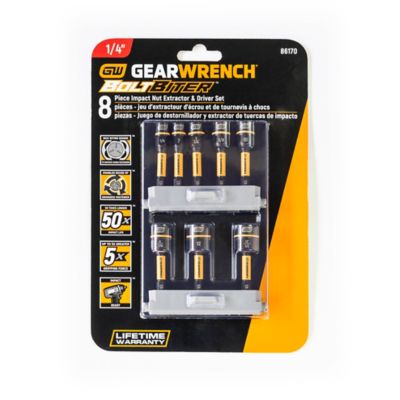 Image showing 7 th GEARWRENCH 8 pc. Bolt Biter Nut Extractor & Driver Set