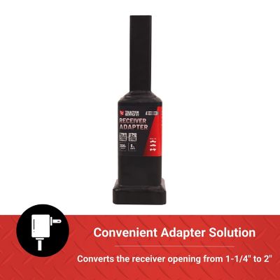 Image showing  Receiver Adapter, Converts 1-1/4 in. to 2 in. Hitch, Matte Black