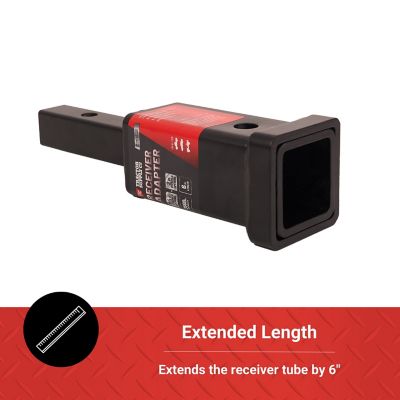 Image showing  Receiver Adapter, Converts 1-1/4 in. to 2 in. Hitch, Matte Black