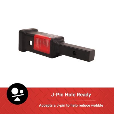 Image showing 5 th Tractor Supply Receiver Adapter, Converts 1-1/4 in. to 2 in. Hitch, Matte Black