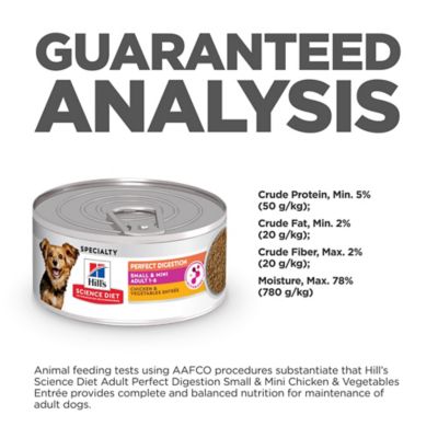 Image showing 7 th Hill's Science Diet Adult Small and Mini Perfect Digestion Chicken and Vegetables Wet Dog Food, 5.8 oz.