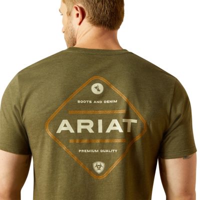 Image showing  Men's Ariat Roped Diamond Graphic Crew Neck Short-Sleeve T-Shirt