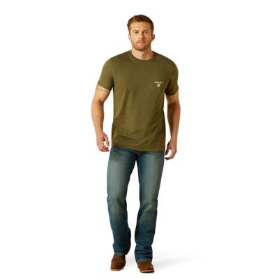 Image showing  Men's Ariat Roped Diamond Graphic Crew Neck Short-Sleeve T-Shirt