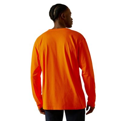 Image showing  Men's Cotton Strong Standard Pocket Work Crew Neck Long-Sleeve T-Shirt