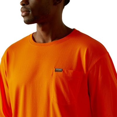 Image showing 2 th Ariat Men's Cotton Strong Standard Pocket Work Crew Neck Long-Sleeve T-Shirt
