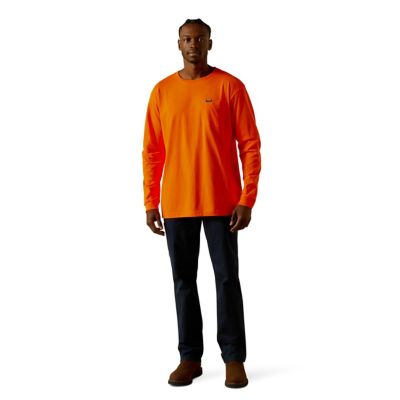 Image showing 3 th Ariat Men's Cotton Strong Standard Pocket Work Crew Neck Long-Sleeve T-Shirt