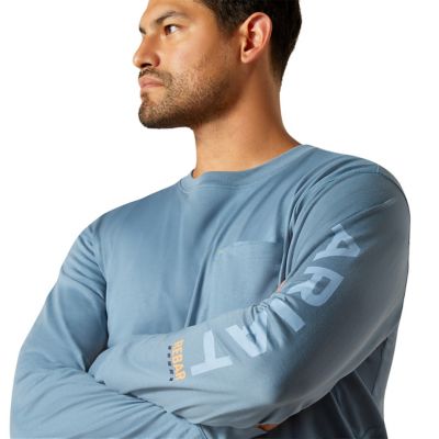 Image showing 3 th Ariat Men's Workman Logo Work Crew Neck Long-Sleeve T-Shirt