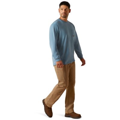 Image showing  Men's Workman Logo Work Crew Neck Long-Sleeve T-Shirt