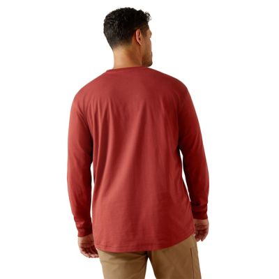 Image showing 1 th Ariat Men's Workman Logo Work Crew Neck Long-Sleeve T-Shirt
