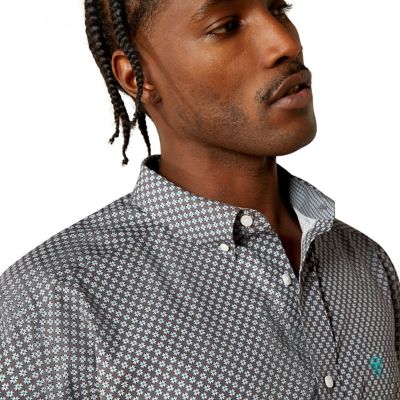 Image showing  Men's Wrinkle-Free Caleb Classic Fit Long-Sleeve Button-Down Shirt