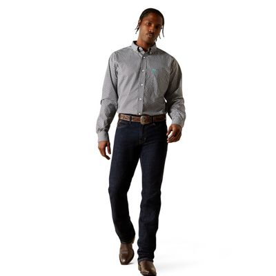 Image showing  Men's Wrinkle-Free Caleb Classic Fit Long-Sleeve Button-Down Shirt