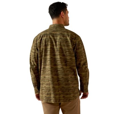 Image showing  Men's Flannel Durastretch Collared Long-Sleeve Work Shirt