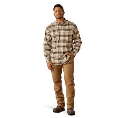 Image showing 4 th Ariat Men's Flannel Durastretch Collared Long-Sleeve Work Shirt