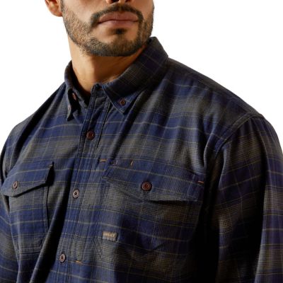 Image showing  Men's Flannel Durastretch Collared Long-Sleeve Work Shirt