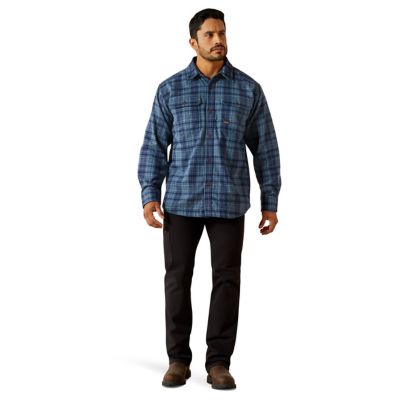 Image showing  Men's Heavy Flannel Collared Long-Sleeve Work Shirt