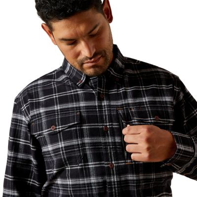 Image showing 2 th Ariat Men's Flannel Durastretch Collared Long-Sleeve Work Shirt