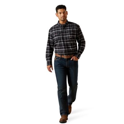 Image showing 3 th Ariat Men's Flannel Durastretch Collared Long-Sleeve Work Shirt