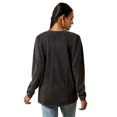 Image showing  Women's Canvas Oversized Long Sleeve T-Shrt