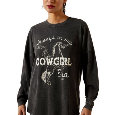 Ariat Women's Canvas Oversized Long Sleeve T-Shrt