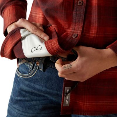 Image showing  Women's DuraStretch Flannel Collared Long-Sleeve Work Shirt