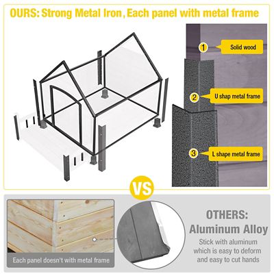 Image showing  Medium Heated Outdoor Iron-Frame Dog House