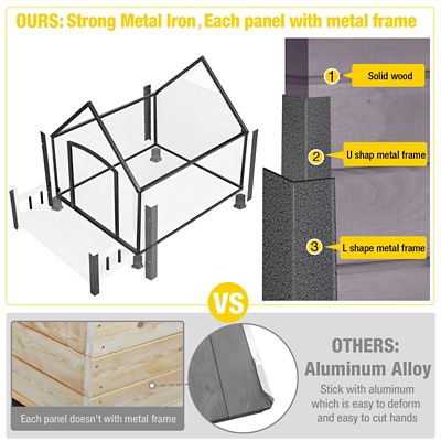 Image showing  Medium Heated Outdoor Iron-Frame Dog House