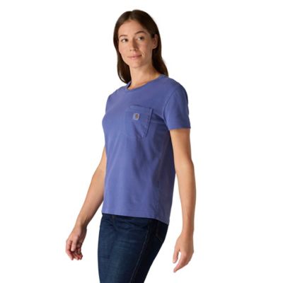 Image showing  Women's Relaxed Fit Lightweight Short Sleeve Garment Dye Pocket T-Shirt