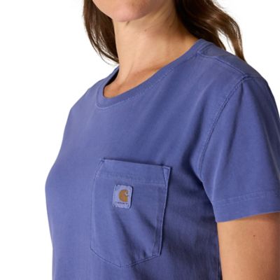 Image showing  Women's Relaxed Fit Lightweight Short Sleeve Garment Dye Pocket T-Shirt