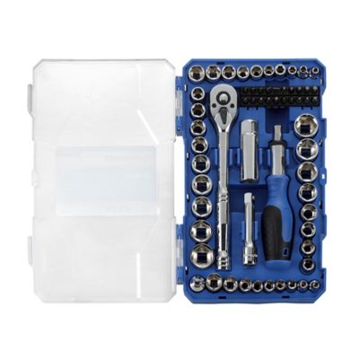 Image showing  1/4 in. and 3/8 in. Drive SAE/Metric Socket Set, 62 pc.