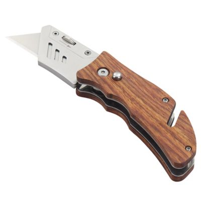 Image showing  Wood Handle Folding Utility Knife